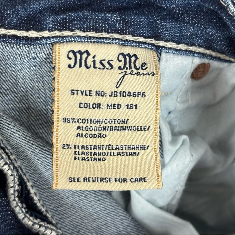 Miss Me Denim Boyfriend Capris Distressed Size 30 - Picture 14 of 15